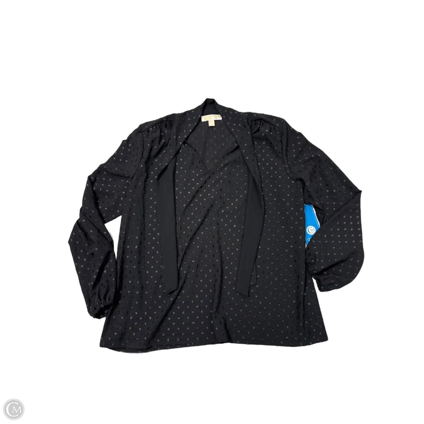 Top Long Sleeve Designer By Michael Kors In Black, Size: Xl