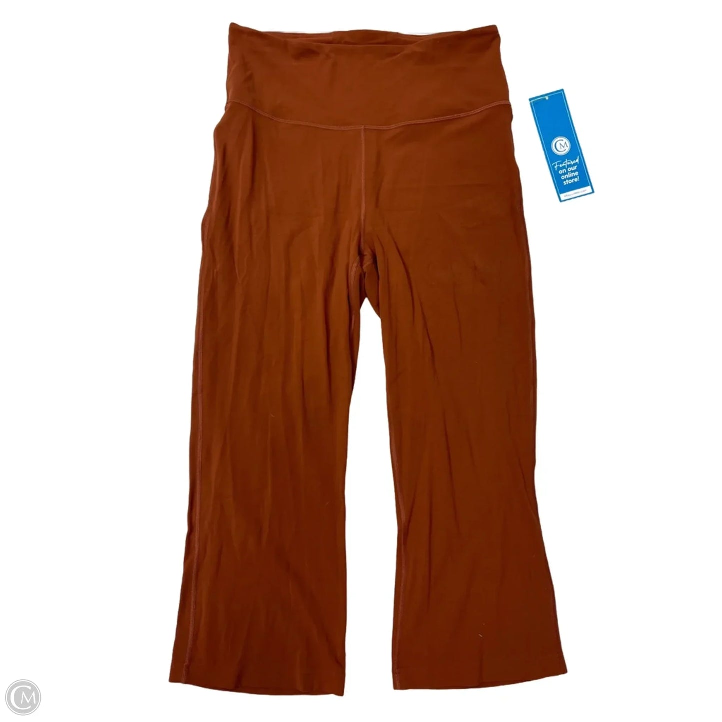 Athletic Capris By Lululemon In Orange, Size: L