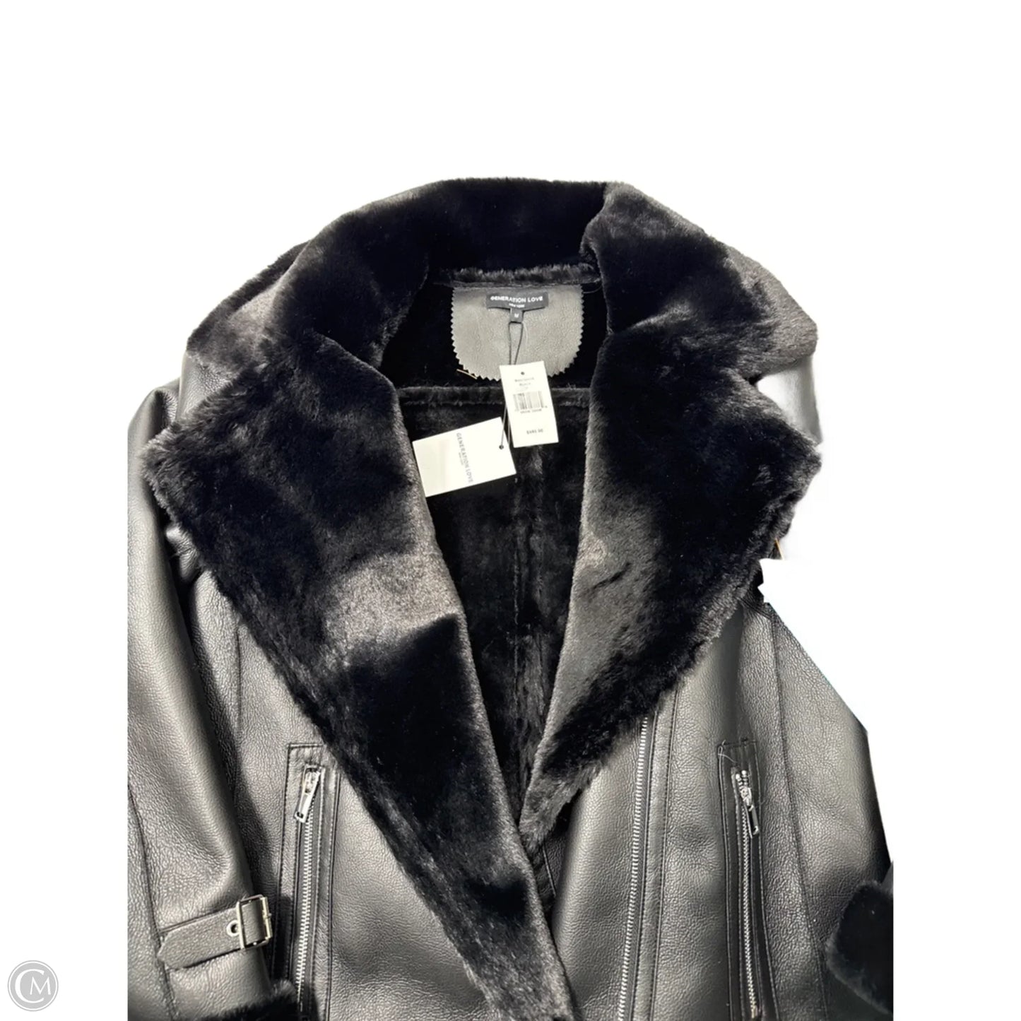 New! Coat Faux Fur & Sherpa By Generation Love In Black, Size: M