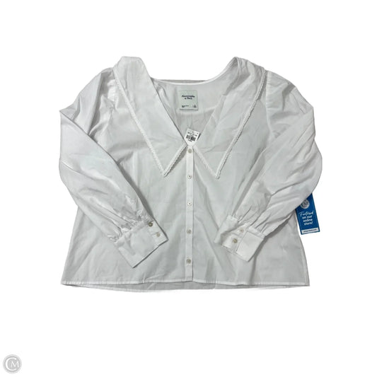 New! Top Long Sleeve By Abercrombie And Fitch In White, Size: Xl