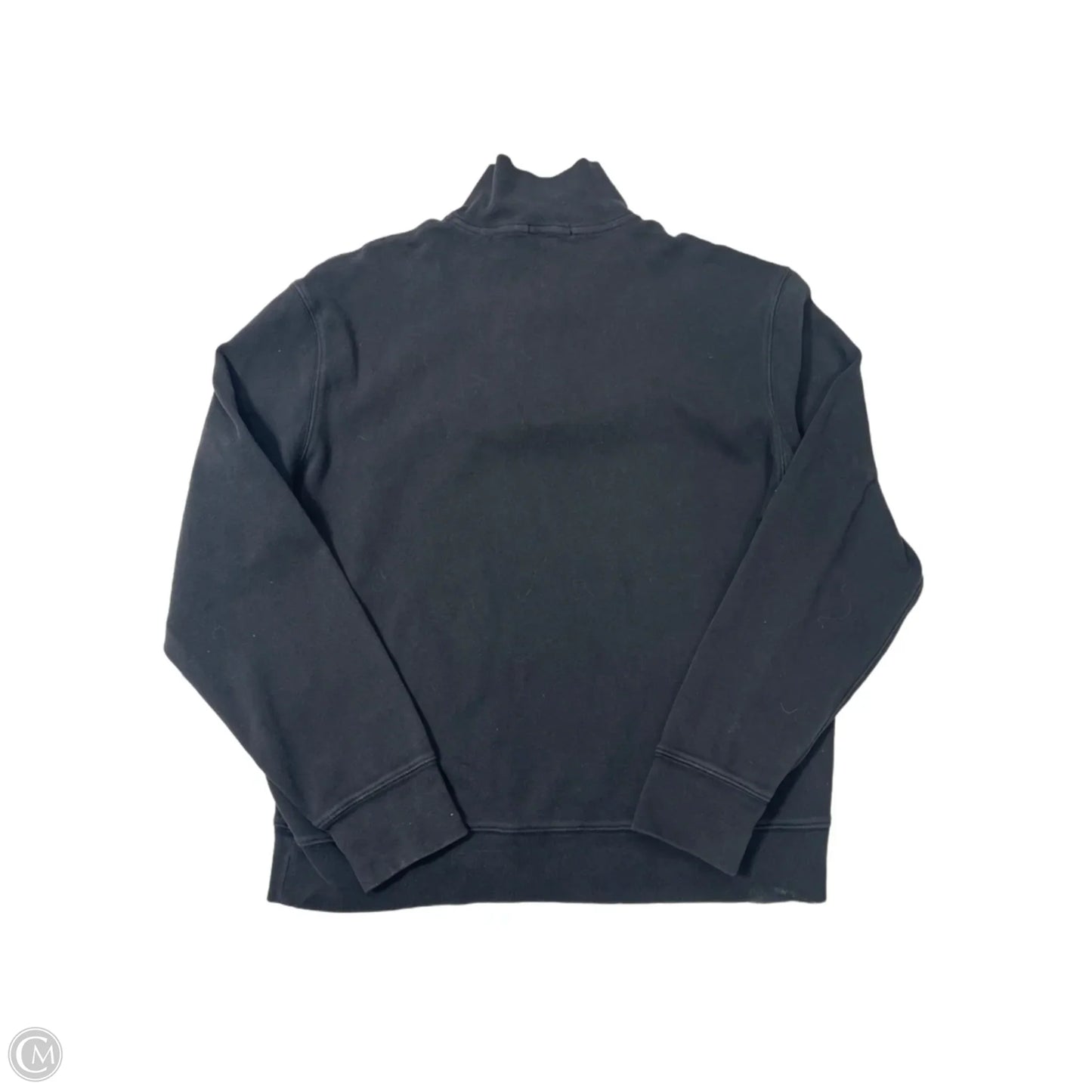 Sweatshirt 1/4 Zip Luxury Designer By Burberry In Black, Size: Xl