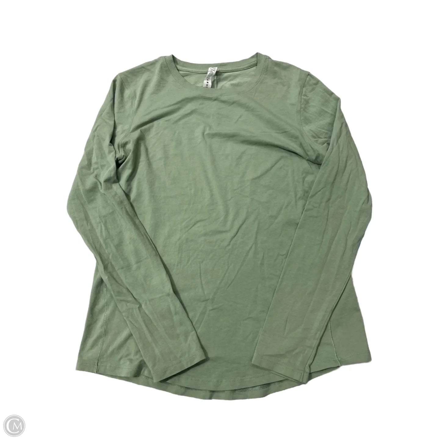 Athletic Top Long Sleeve Crewneck By Lululemon In Green, Size: S