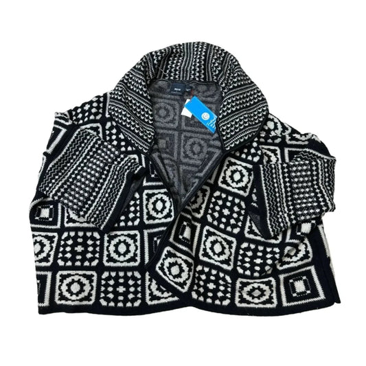 Sweater Cardigan By Maeve In Black & White, Size: Osfm