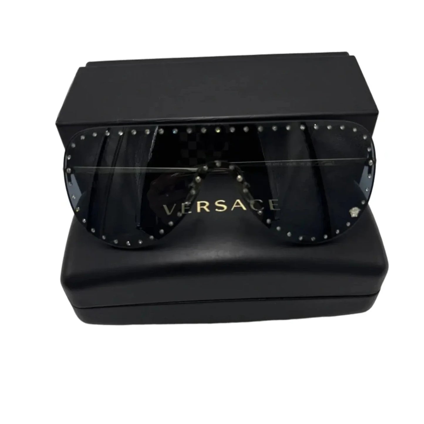Studded Shield Luxury Sunglasses By Versace