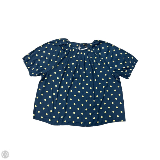 Top Short Sleeve By Ann Taylor In Polkadot Pattern, Size: Xl
