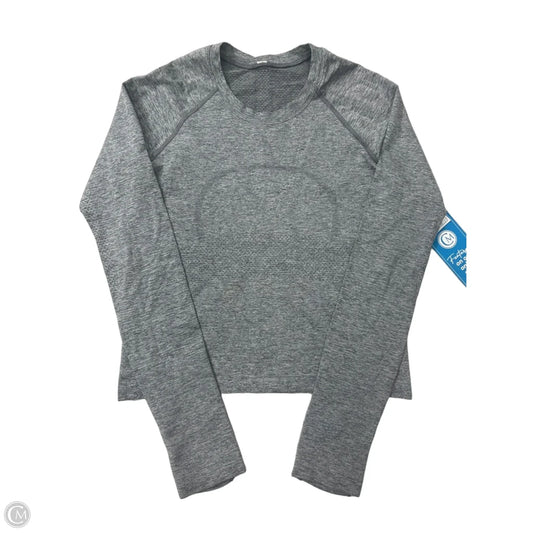 Athletic Top Long Sleeve Crewneck By Lululemon In Grey, Size: S