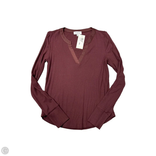 New! Top Long Sleeve By Evereve In Maroon, Size: Xs