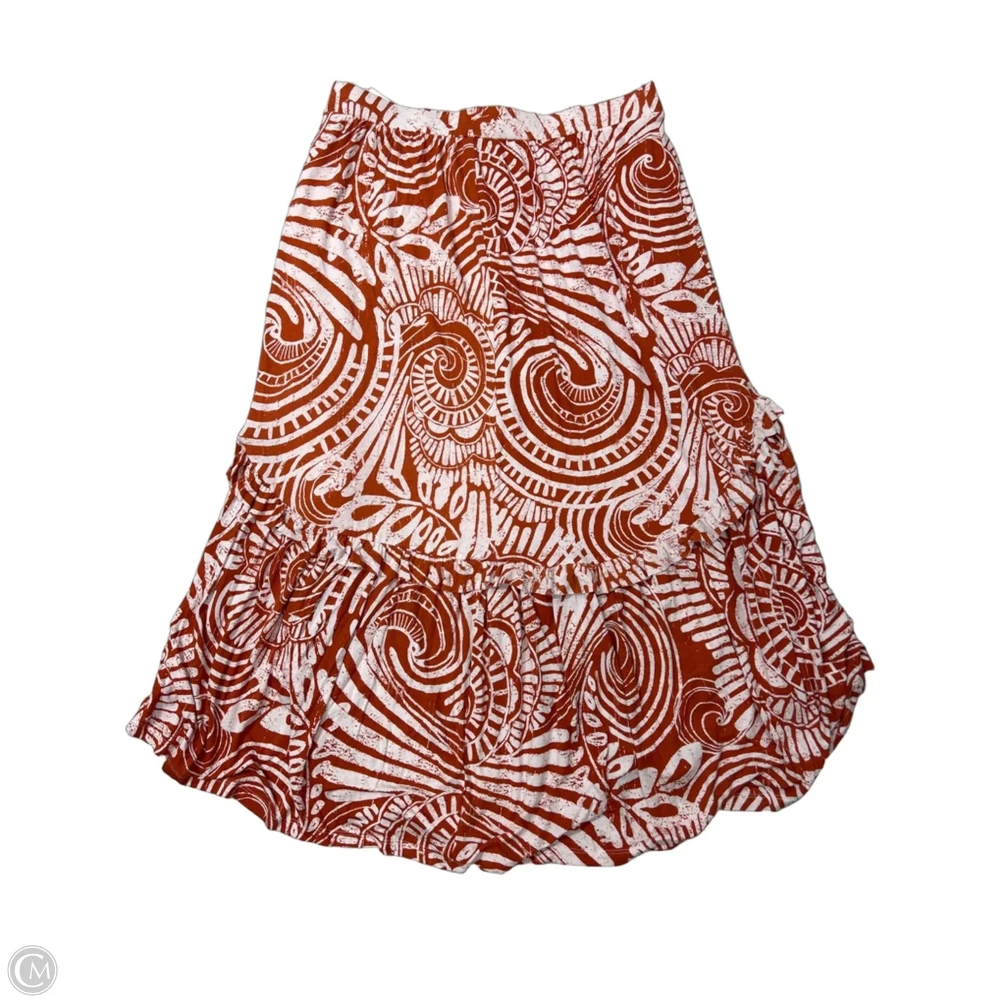 Skirt Maxi By Anthropologie In Orange, Size: Xl