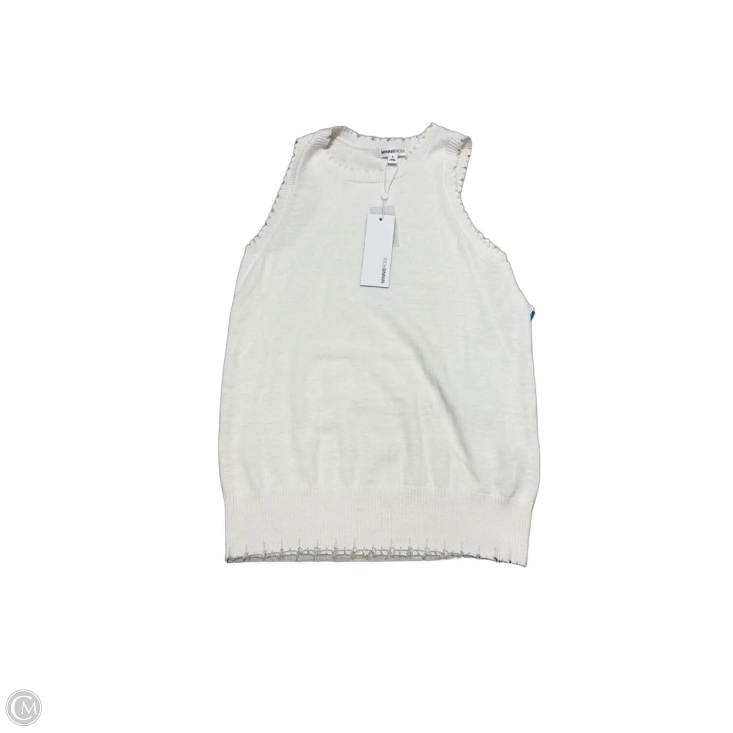 New! Top Sleeveless By MinnieRose In White, Size: S