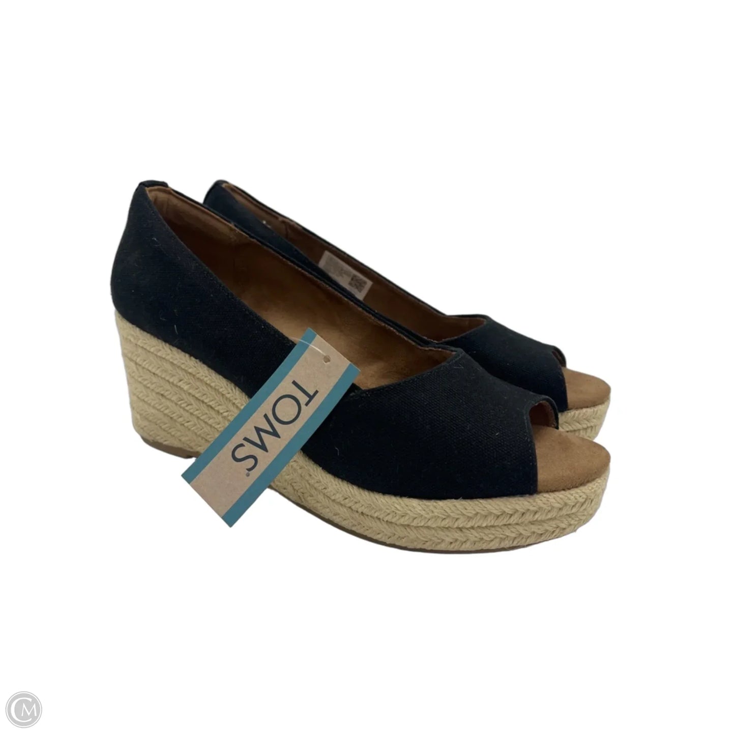 New! Sandals Heels Wedge By Toms In Black, Size: 7.5