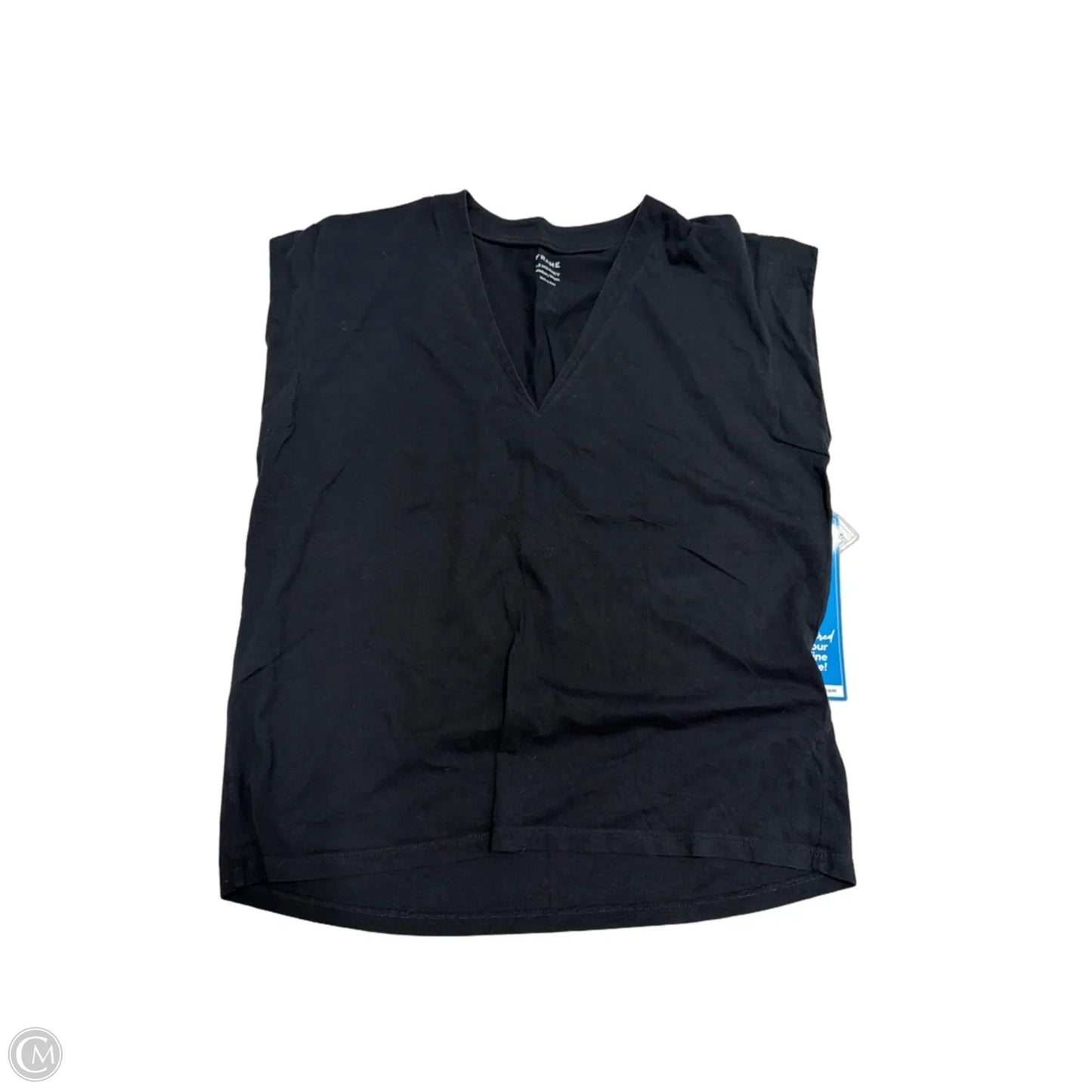 Top Sleeveless By Frame In Black, Size: M