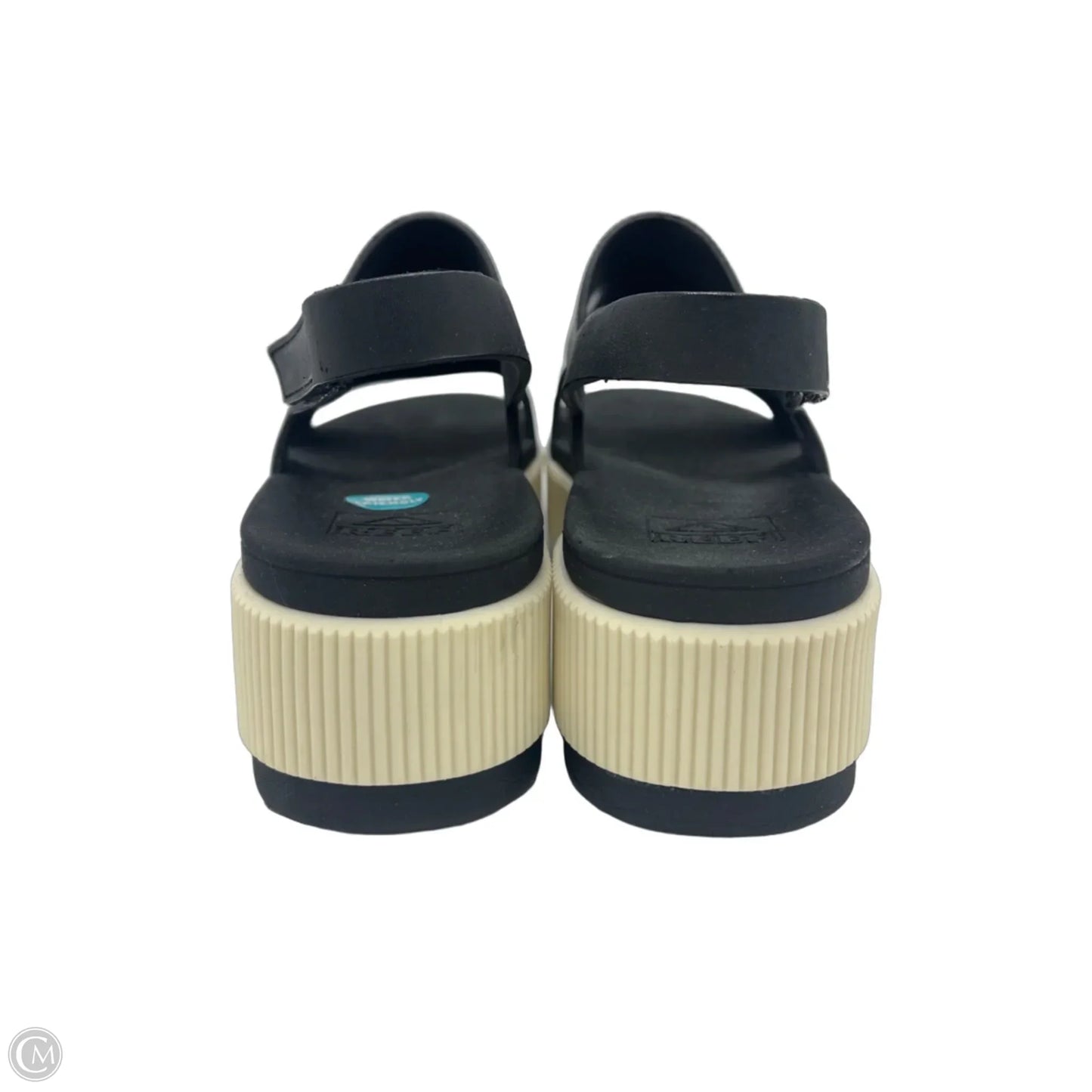 Sandals Heels Platform By Reef In Black, Size: 8