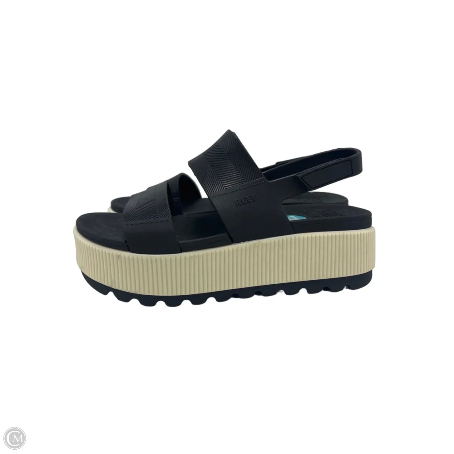 Sandals Heels Platform By Reef In Black, Size: 8