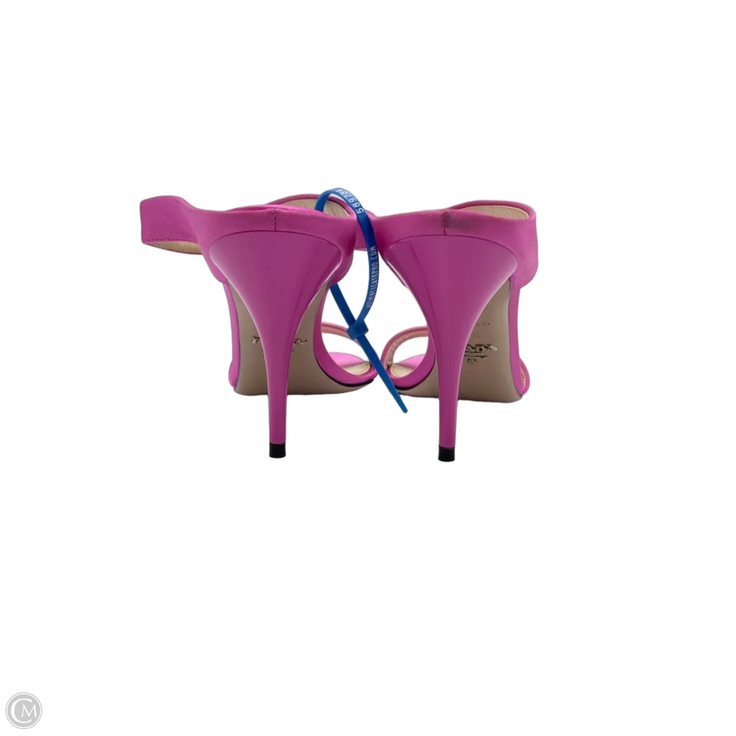 Prada Satin Asymmetric High Heel Luxury Shoes, Size: 6.5