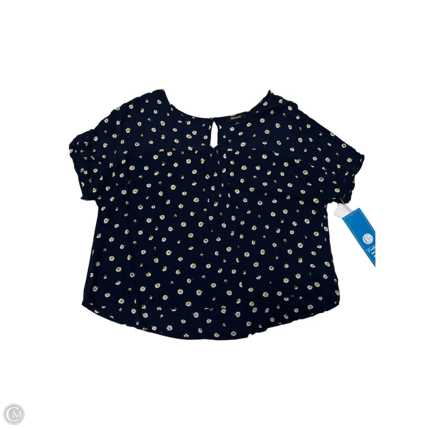 Top Short Sleeve By Madewell In Floral Print, Size: L
