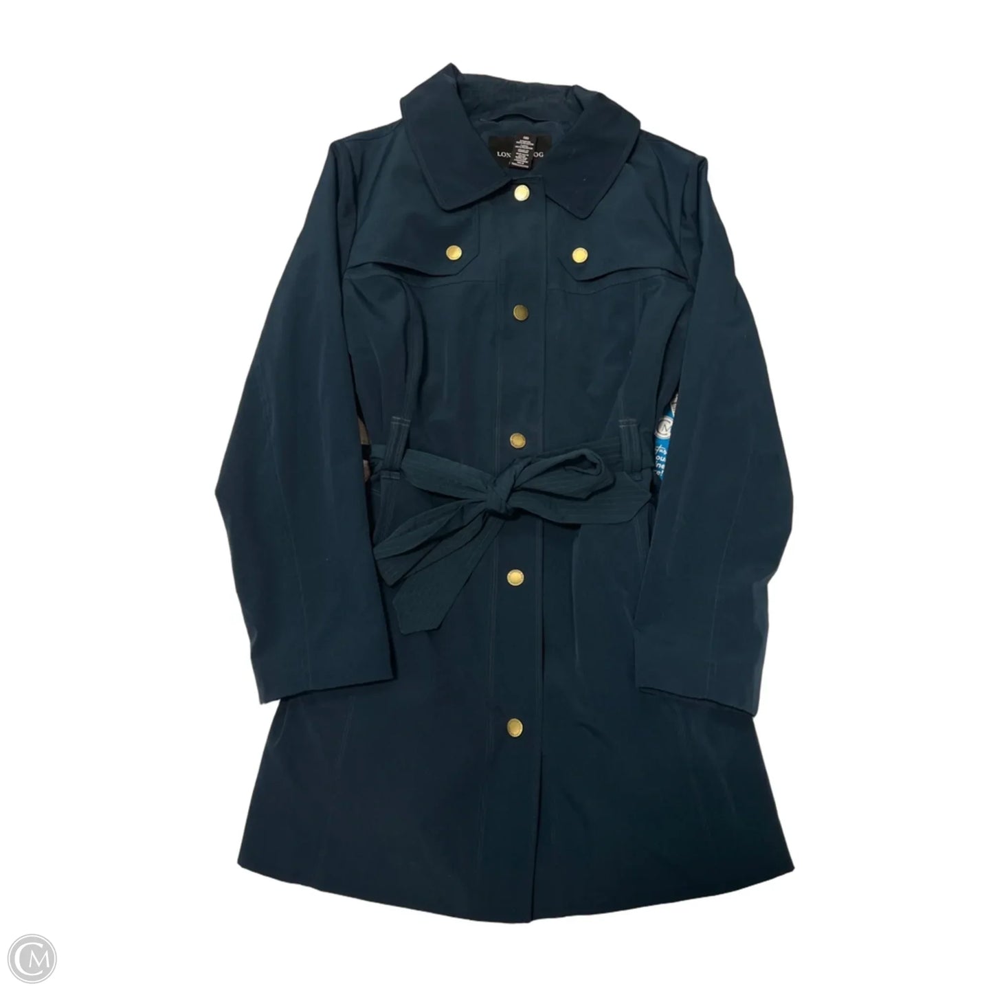 Coat Trench Coat By London Fog In Teal, Size: L