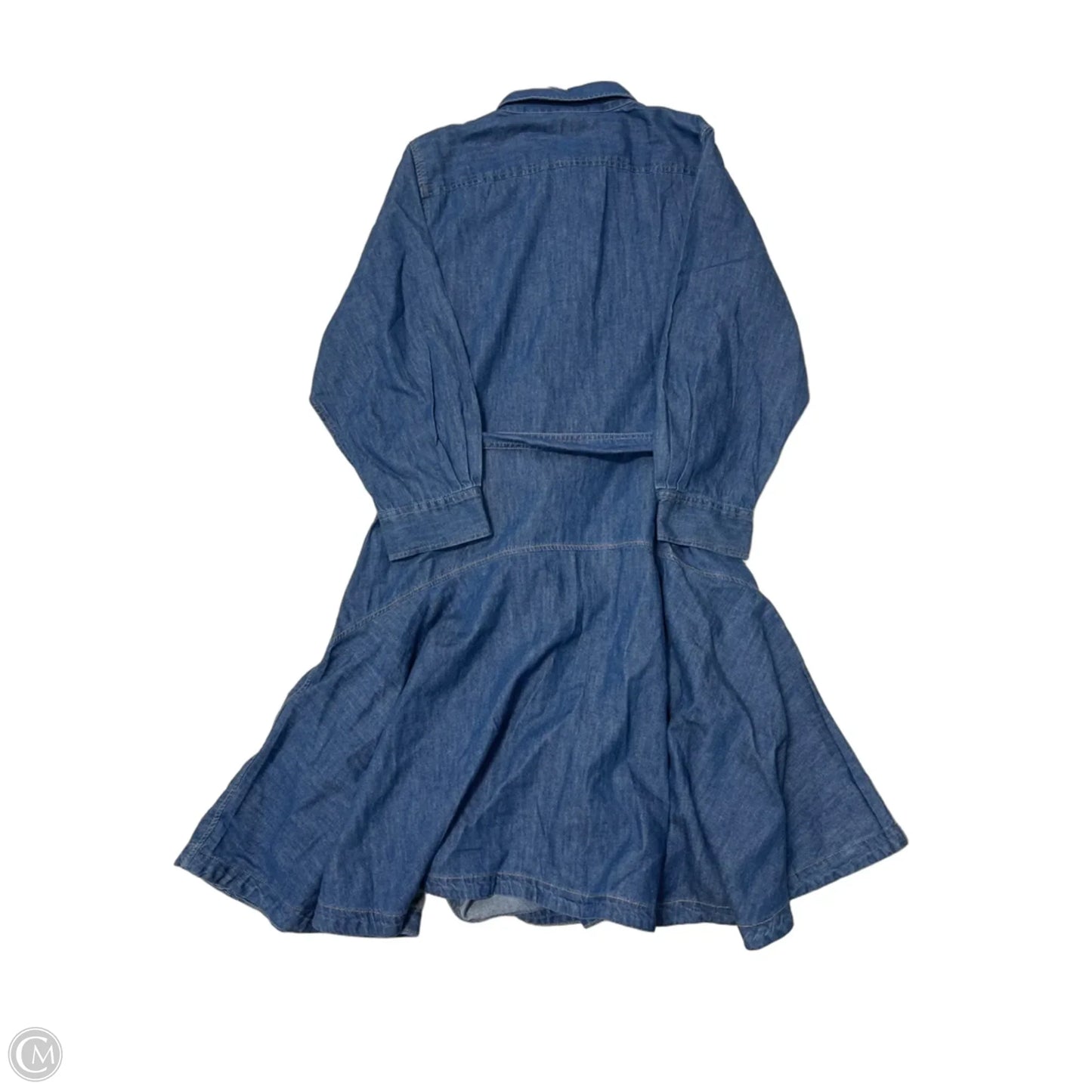New! Dress Casual Midi By Lauren By Ralph Lauren In Blue Denim, Size: L