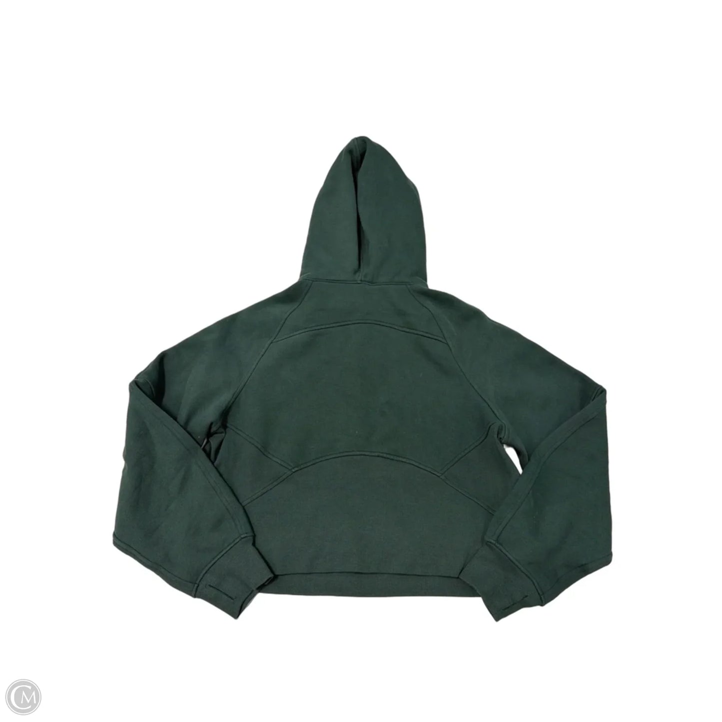 Athletic Sweatshirt Hoodie By Lululemon In Green, Size: M