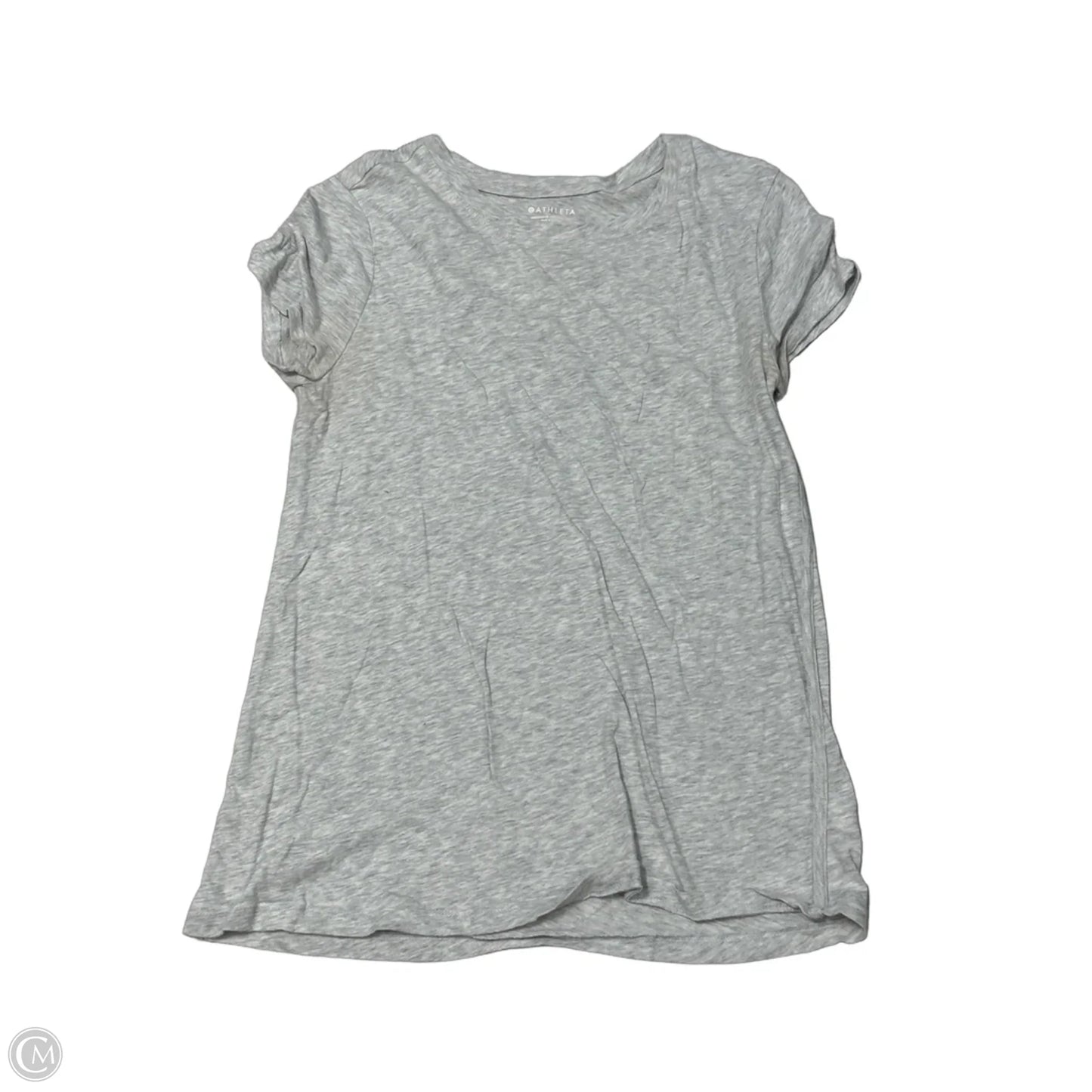 Athletic Top Short Sleeve By Athleta In Grey, Size: S