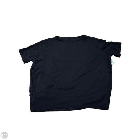 Athletic Top Short Sleeve By Lululemon In Black, Size: M