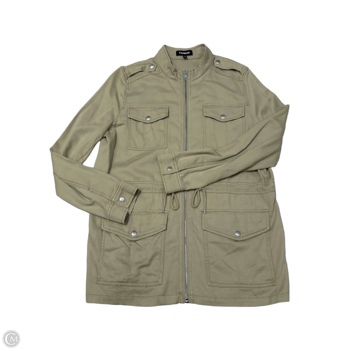 Jacket Denim By Express In Tan, Size: M