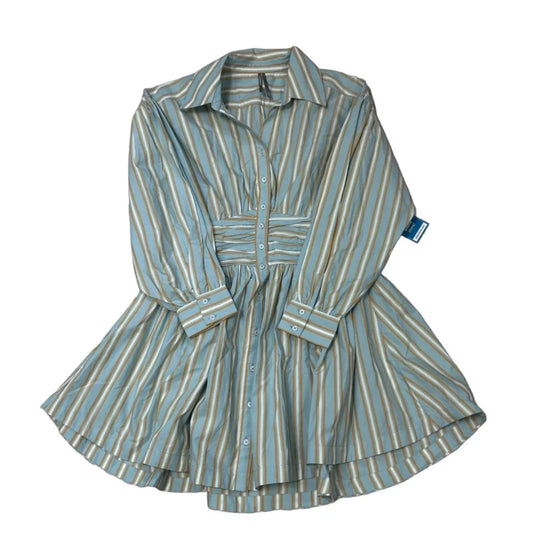 Dress Casual Short By Anthropologie In Blue & Orange, Size: S