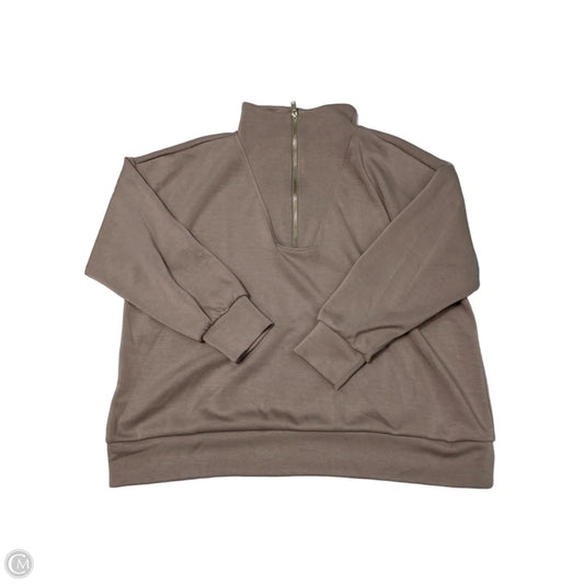 Sweatshirt Collar By Industry In Brown, Size: 1x
