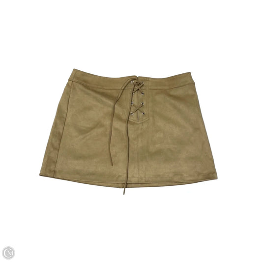 Abercrombie & Fitch Tan Lace-Up Mini Skirt, Size S