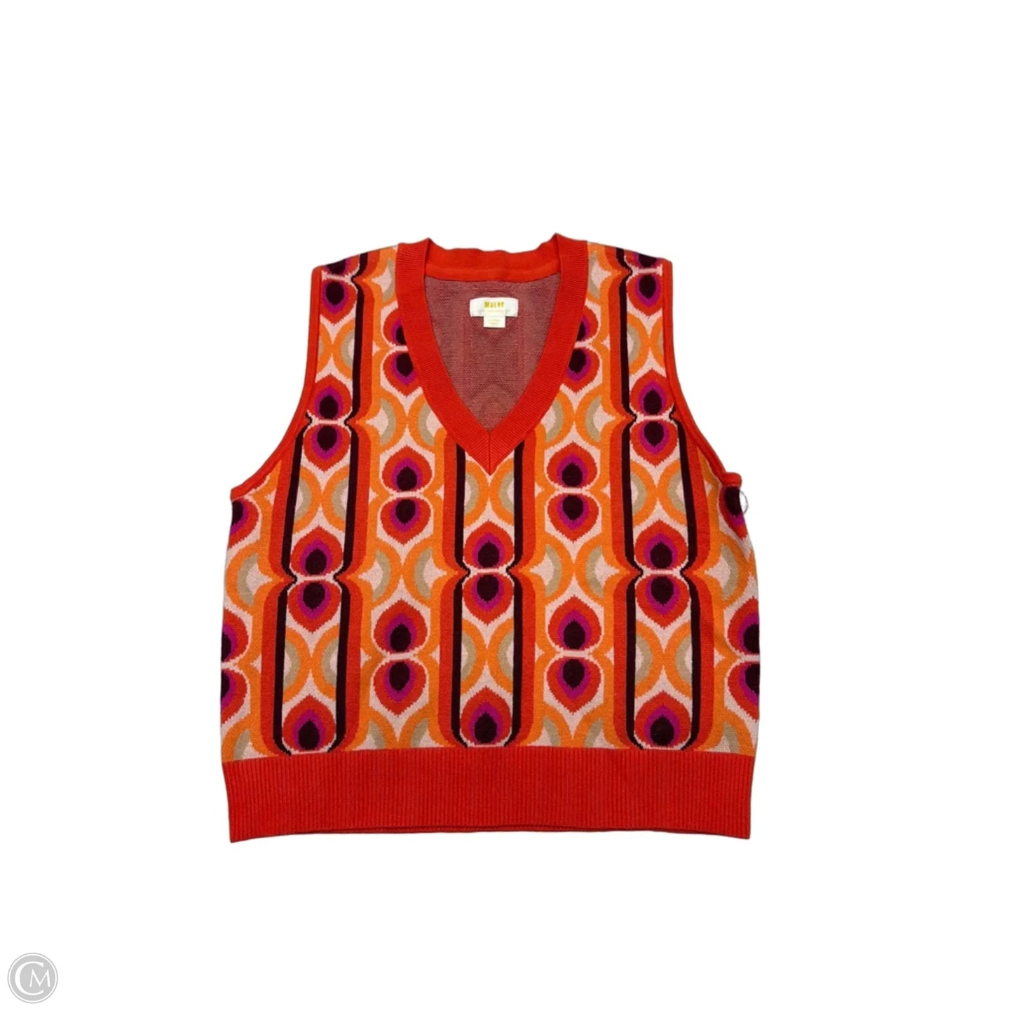 Sweater Short Sleeve By Maeve In Orange, Size: L