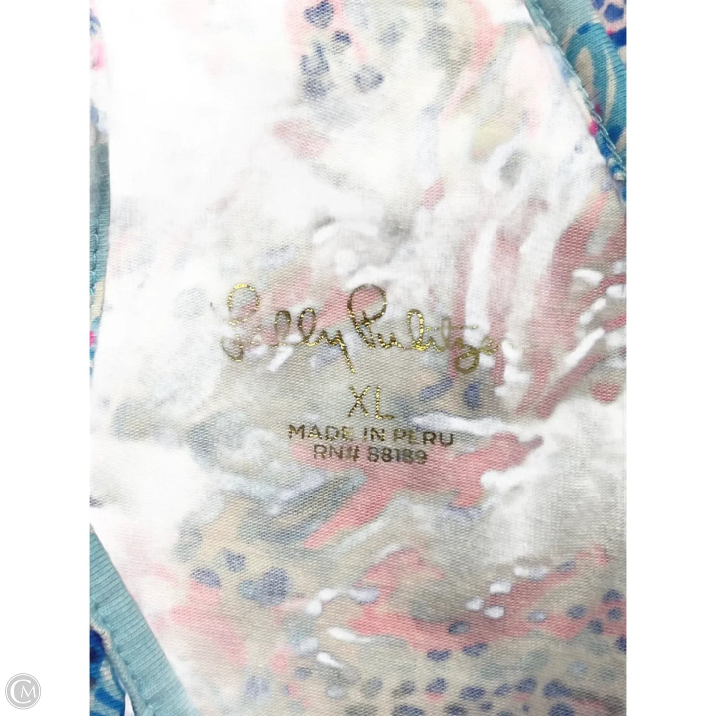 Top Sleeveless Designer By Lilly Pulitzer In Blue & Pink, Size: Xl