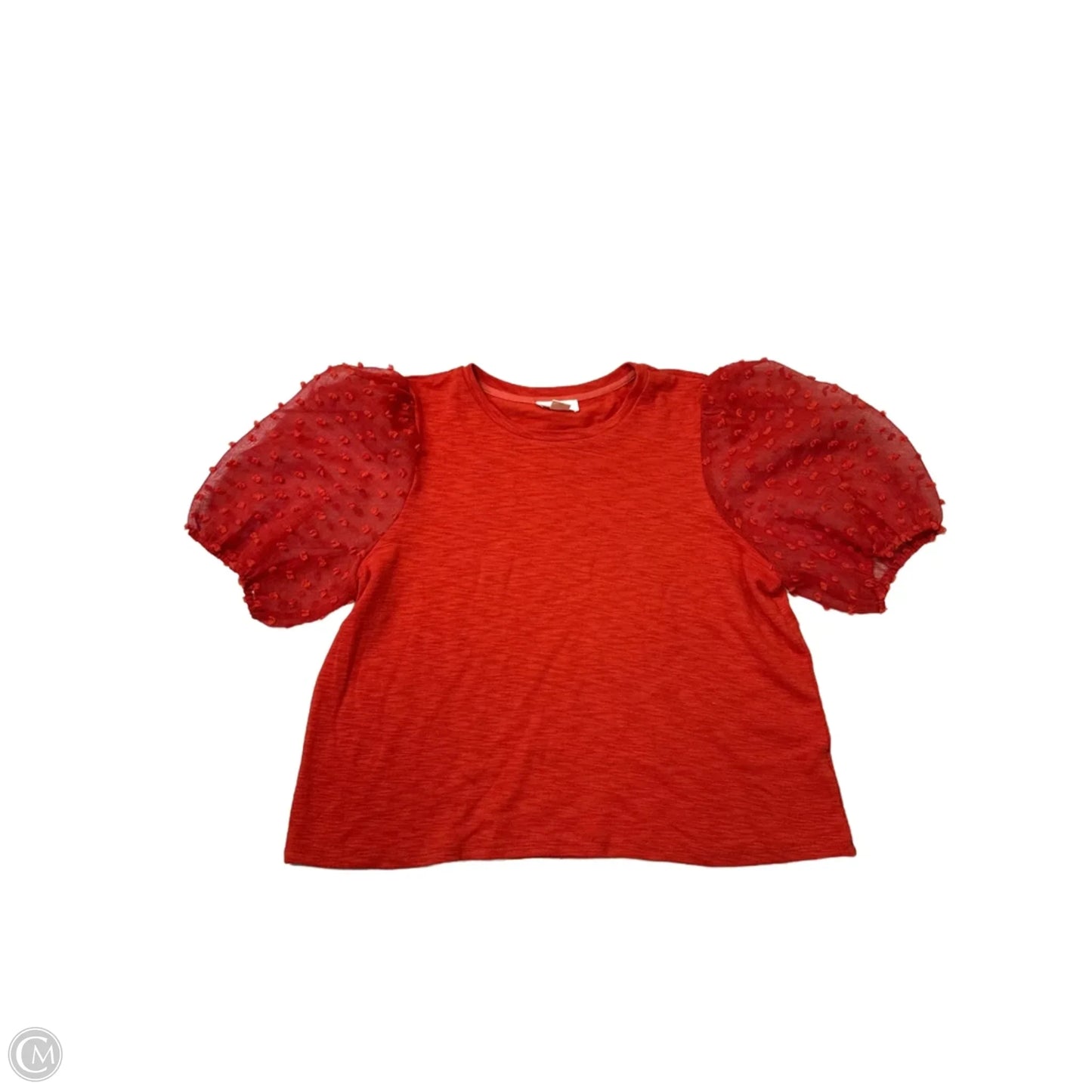 Top Short Sleeve By Maeve In Orange, Size: L