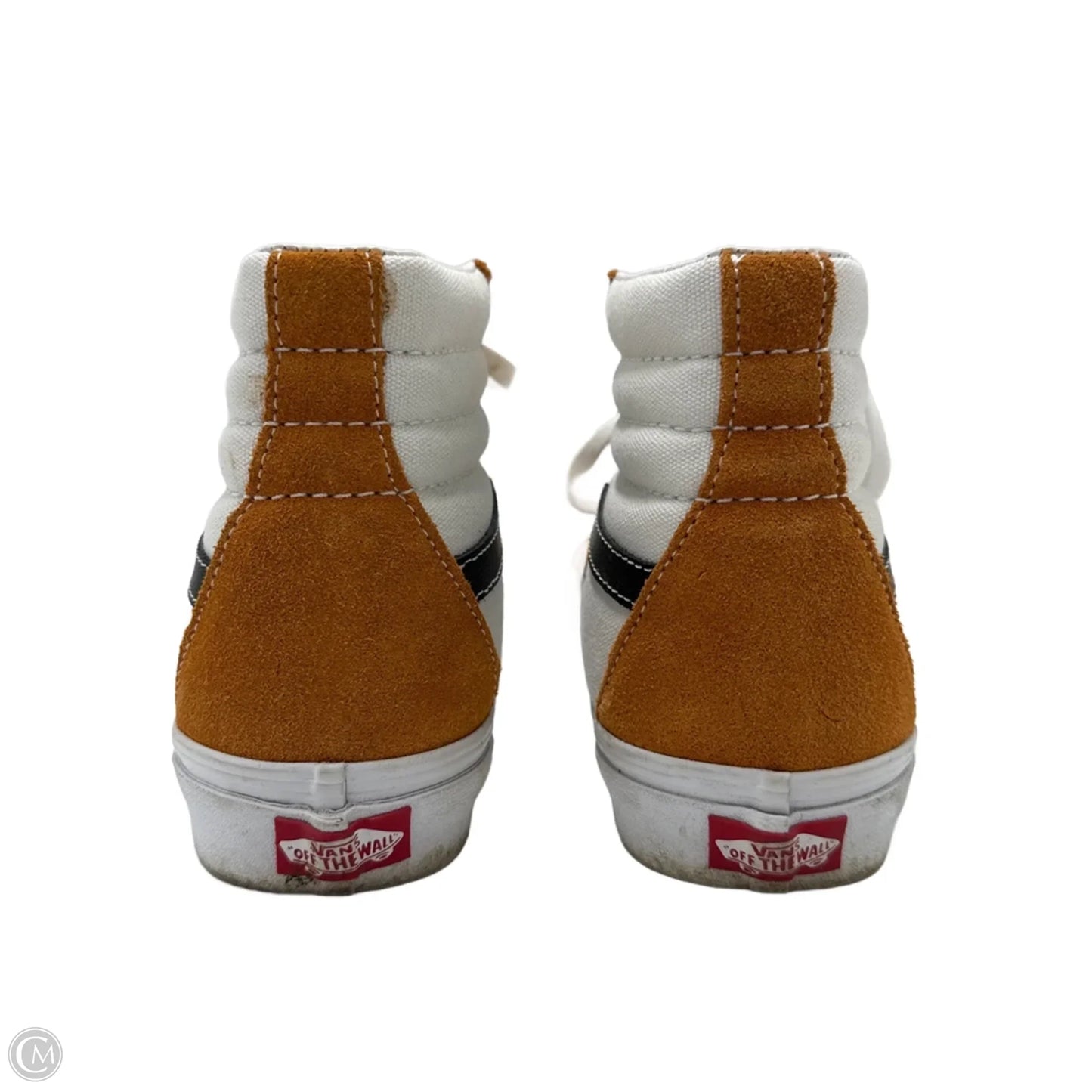 Shoes Sneakers By Vans In Orange & White, Size: 8.5