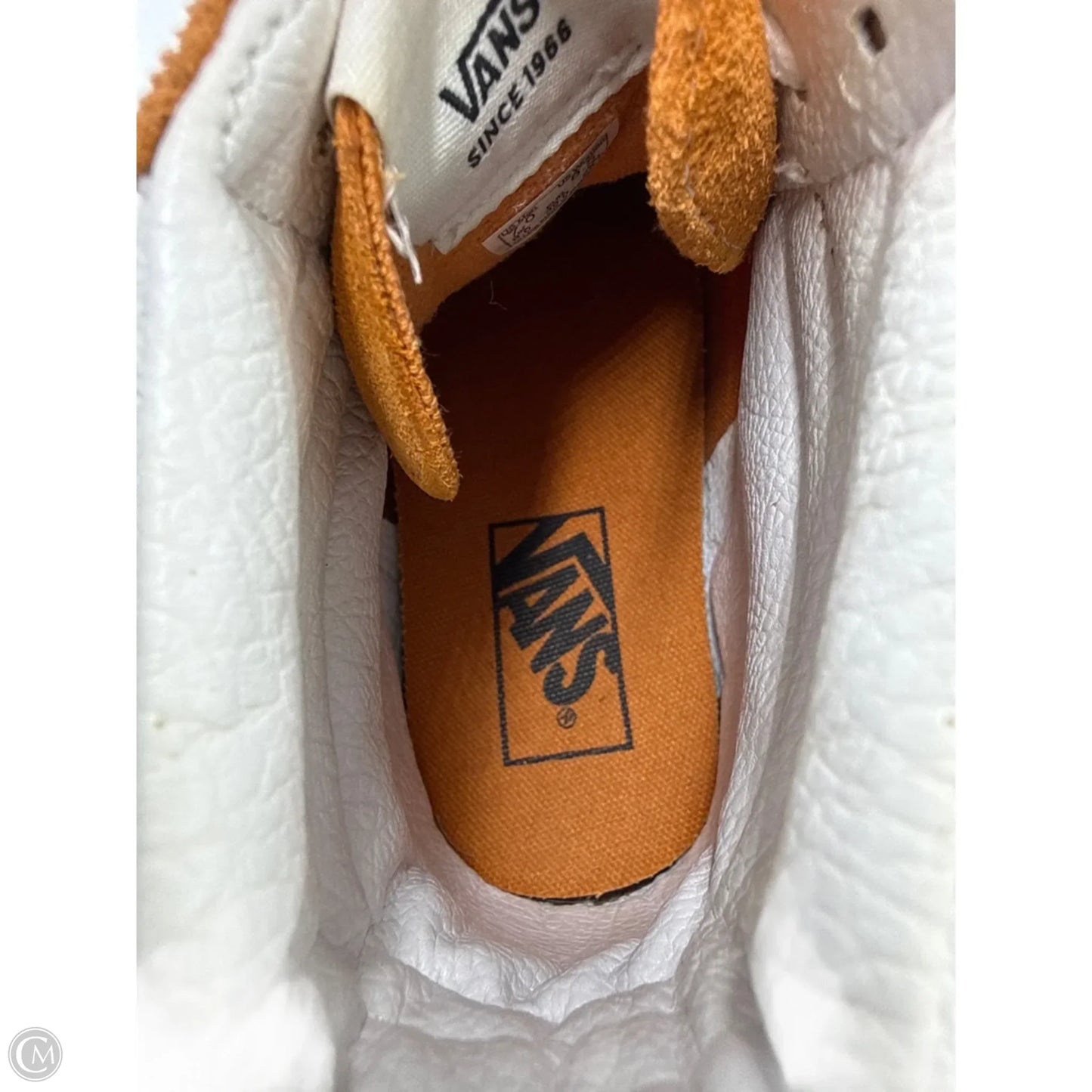 Shoes Sneakers By Vans In Orange & White, Size: 8.5