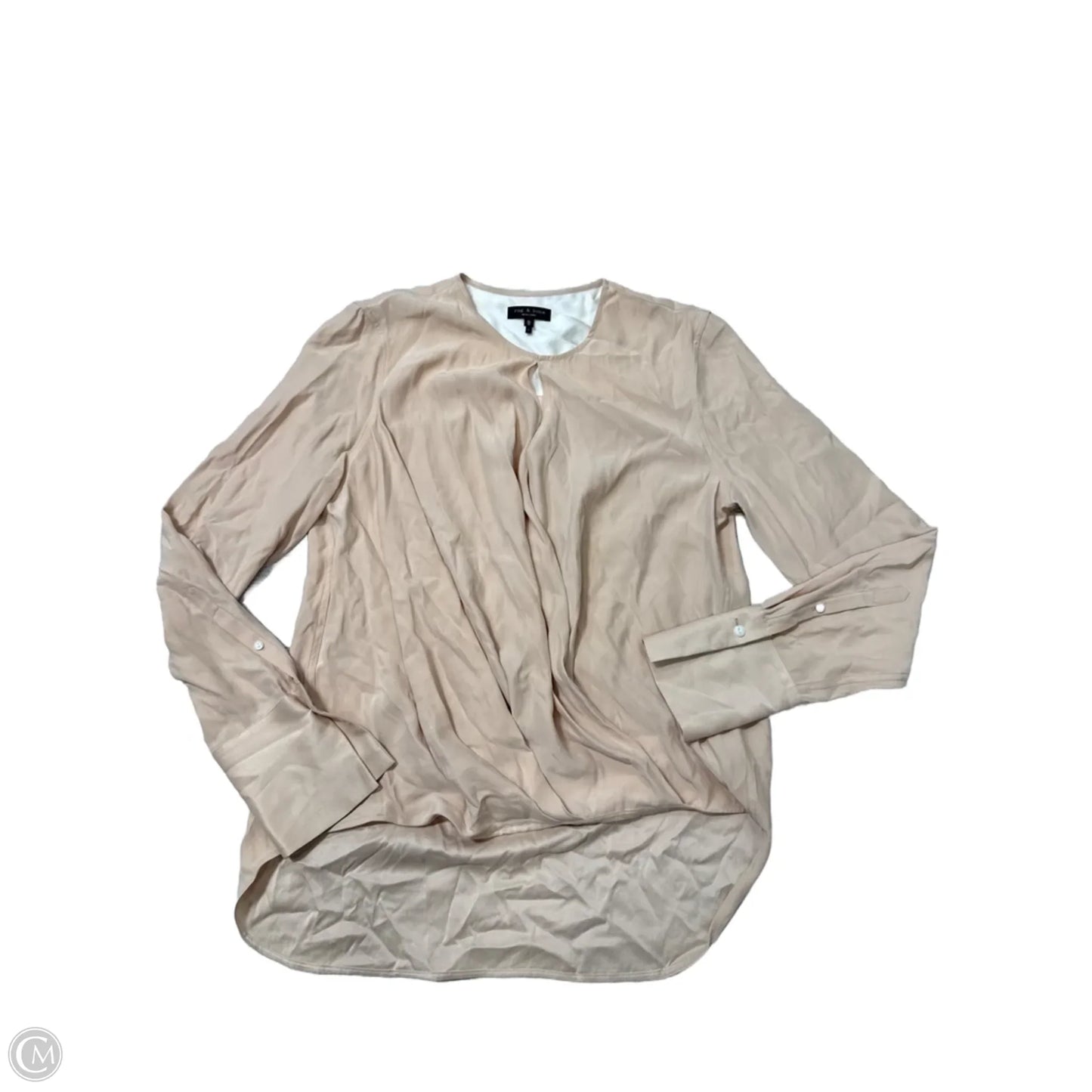 Top Long Sleeve By Rag And Bone In Pink, Size: M