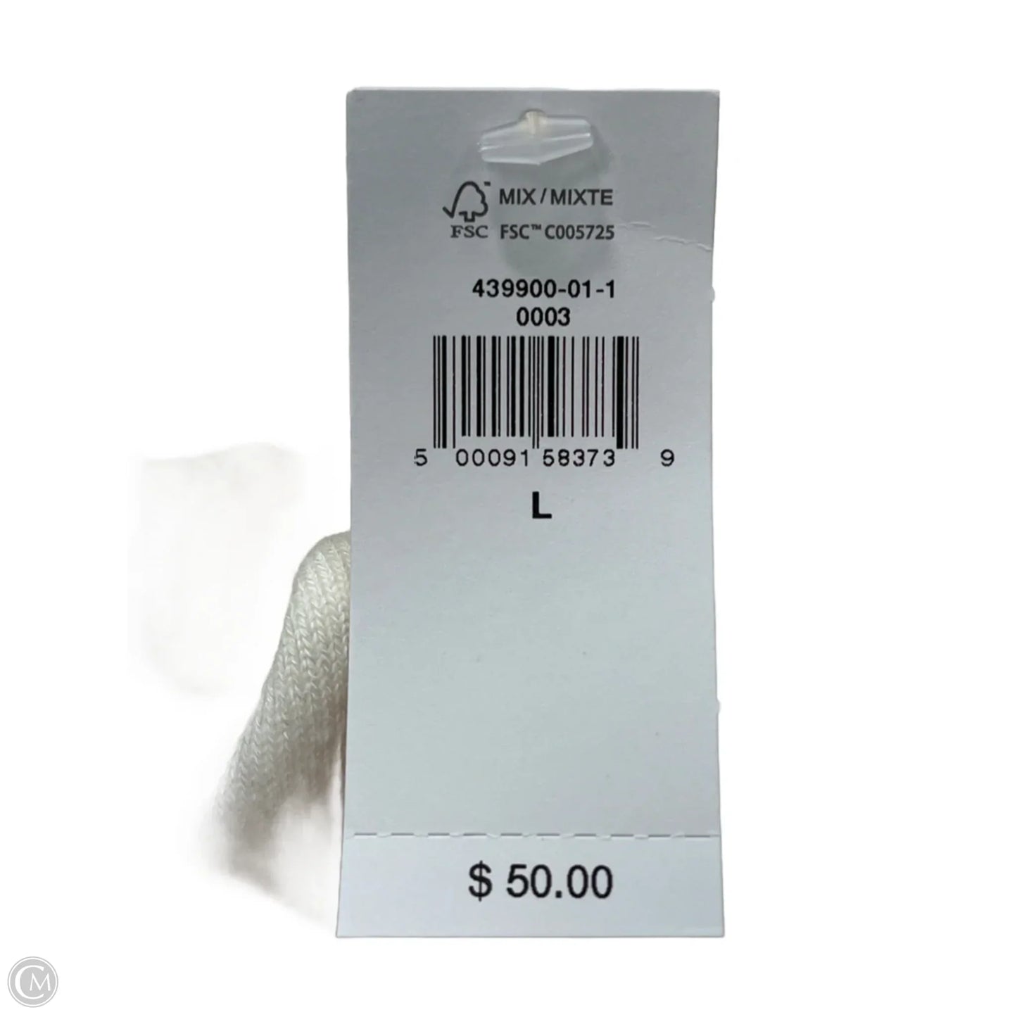 Top Long Sleeve Basic By Banana Republic In Cream, Size: L