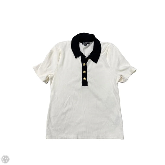 Top Short Sleeve By J. Crew In Cream, Size: L