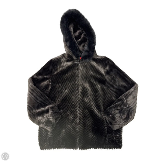 Coat Faux Fur & Sherpa By Gallery In Brown, Size: M