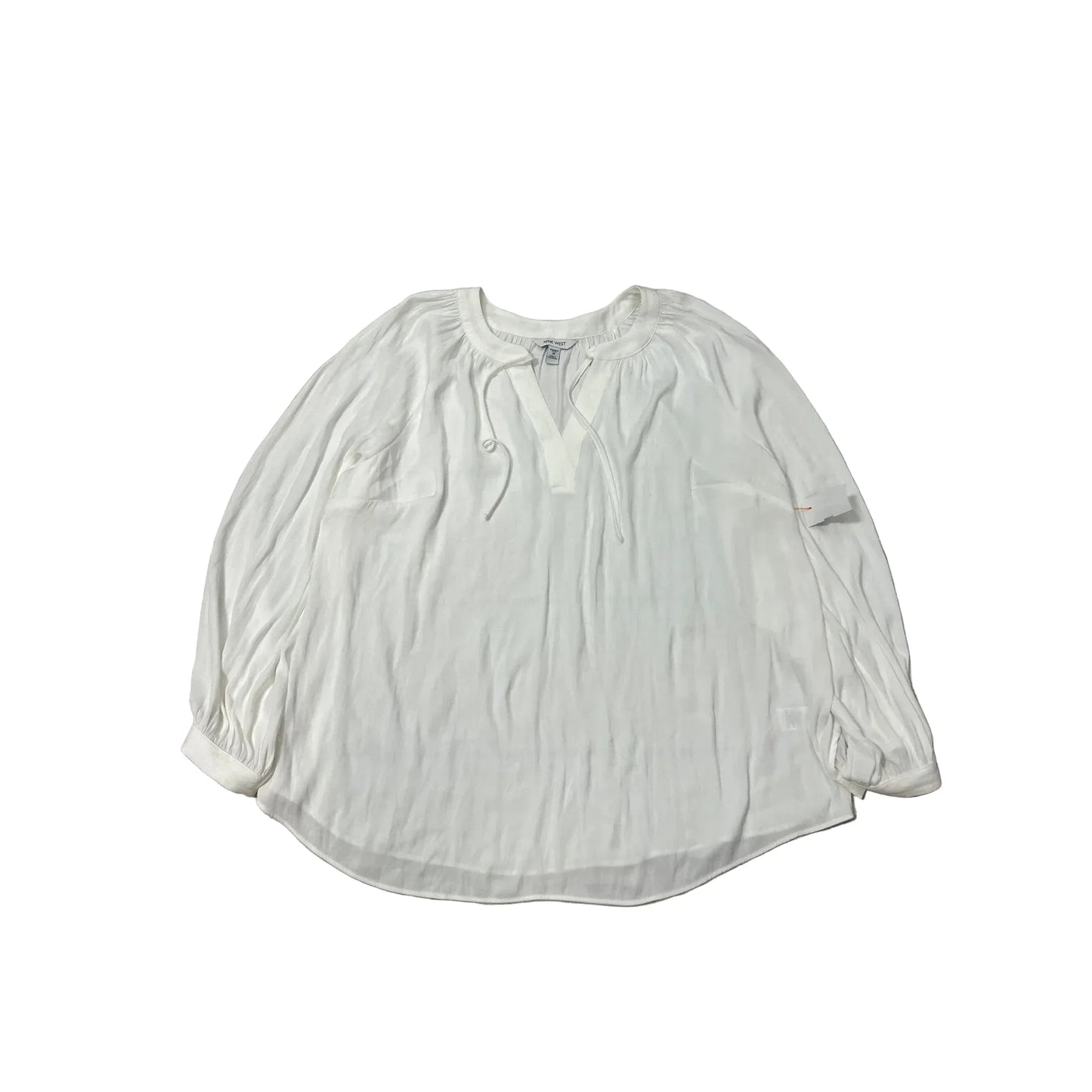 Top Long Sleeve By Nine West In White, Size: 1x