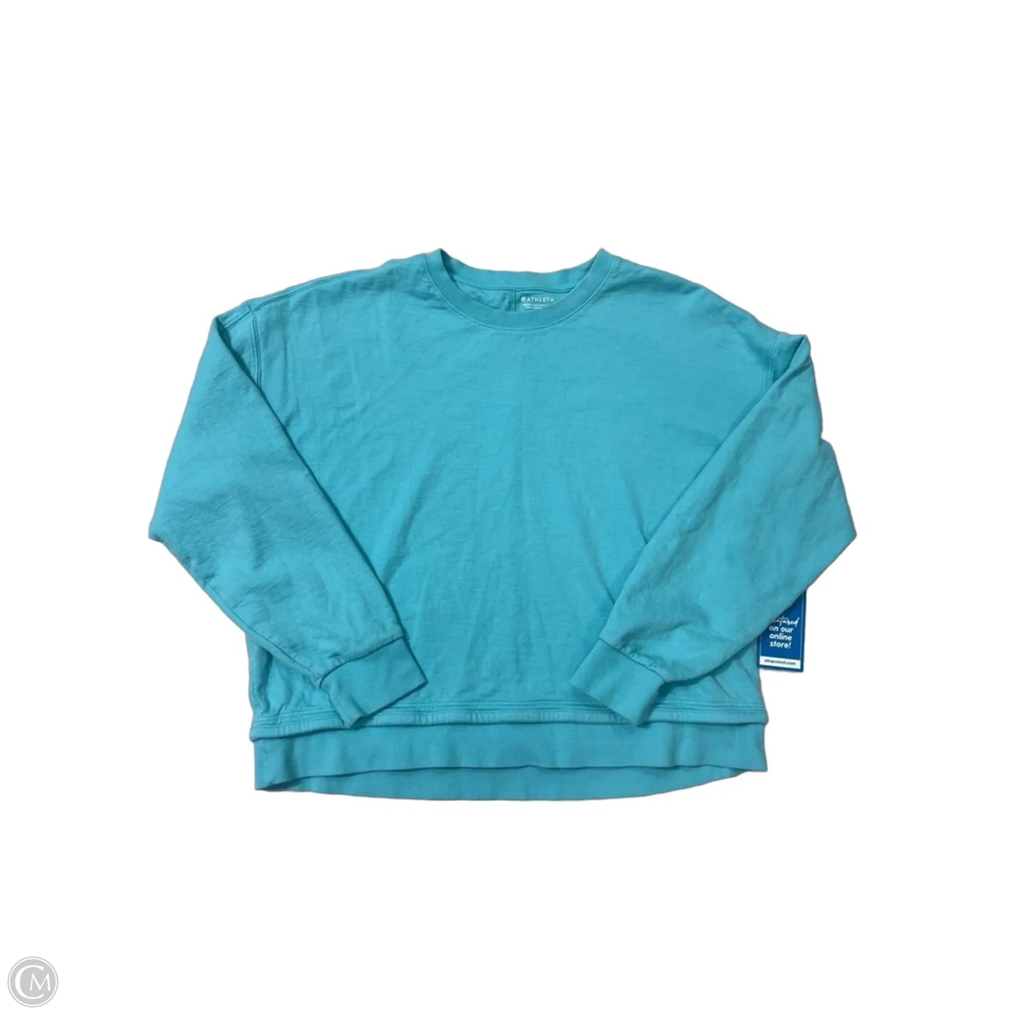 Athletic Top Long Sleeve Collar By Athleta In Blue, Size: M