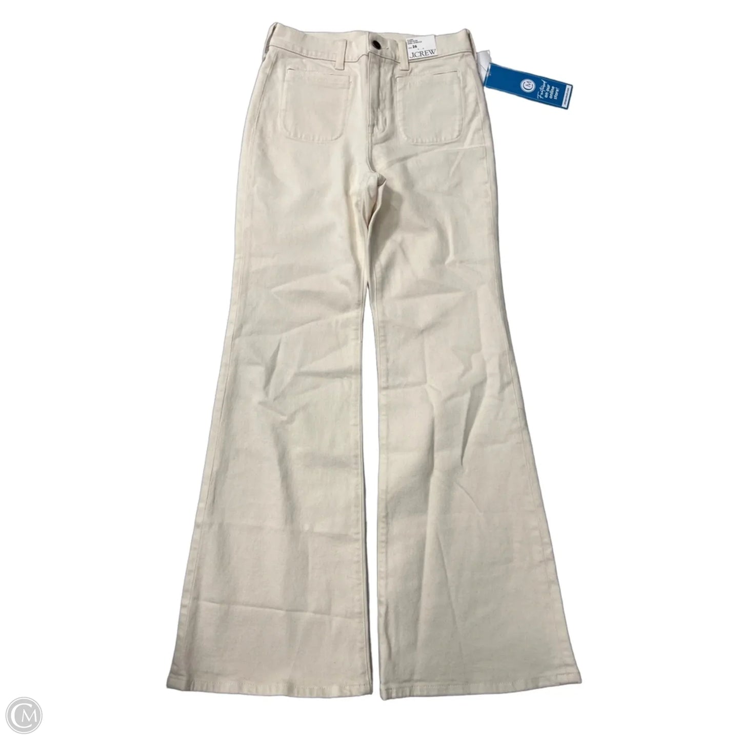 Jeans Flared By J. Crew In White Denim, Size: 2