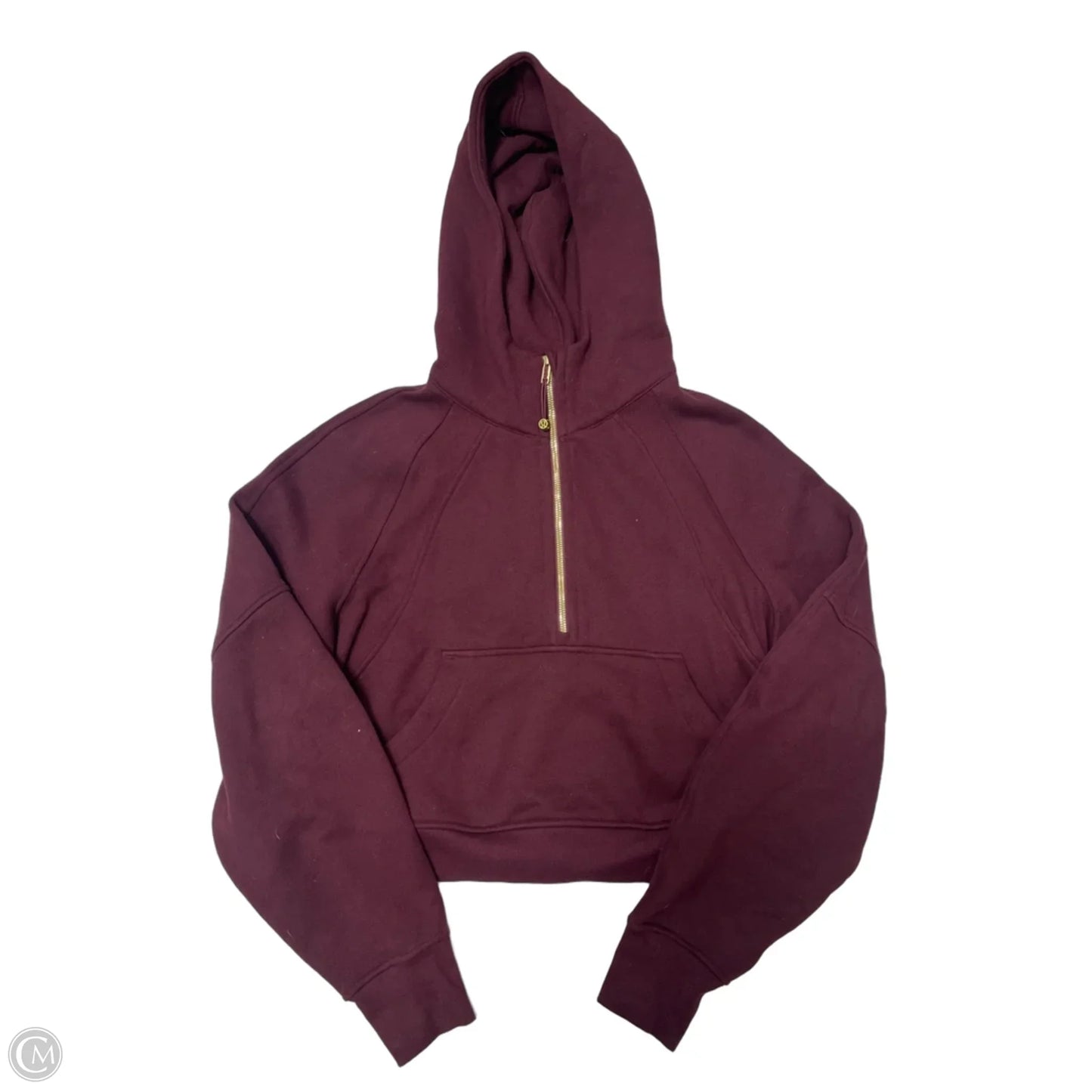 Athletic Sweatshirt Hoodie By Lululemon In Maroon, Size: Xs