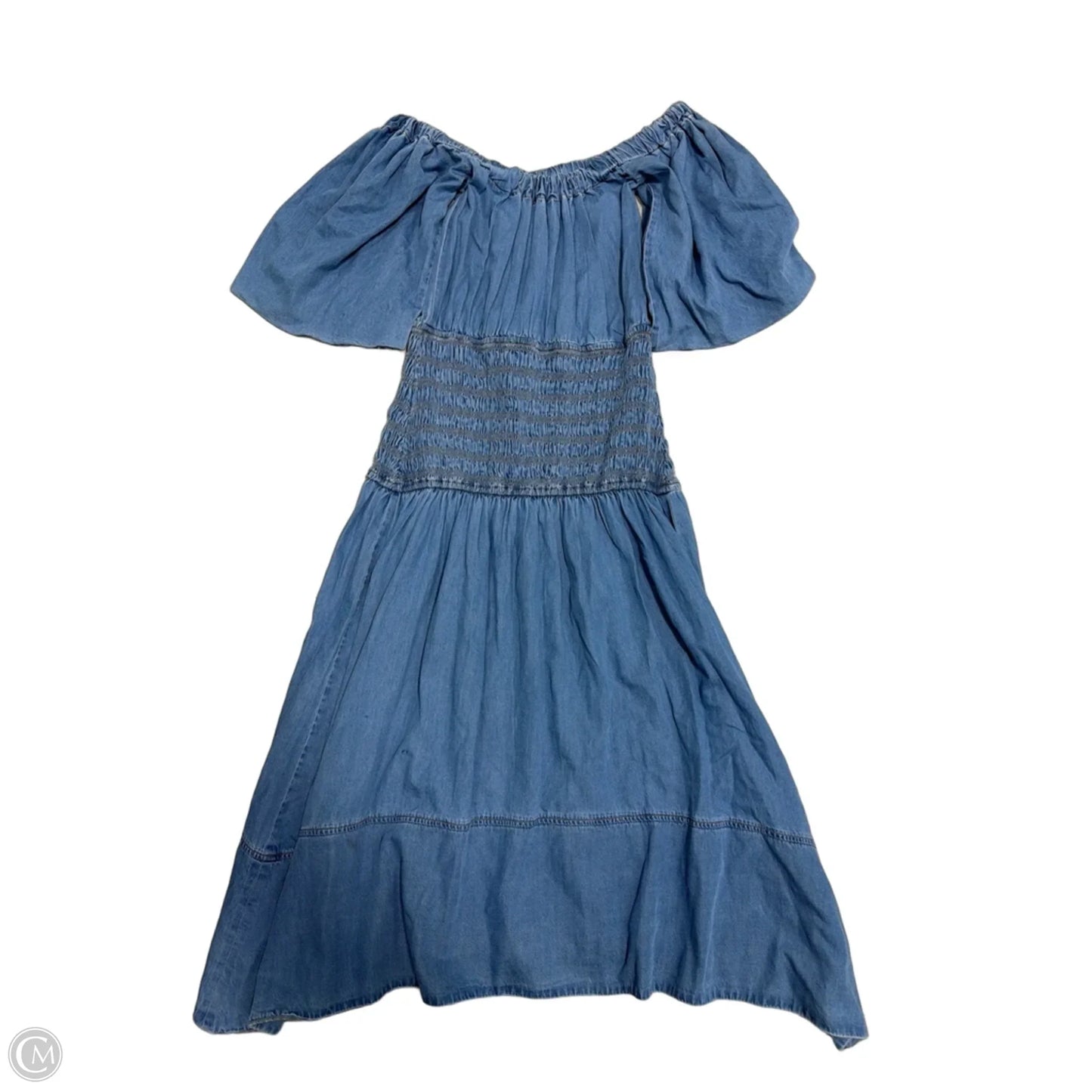 Dress Designer By Misa In Blue Denim, Size: M