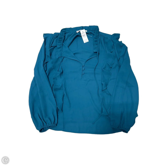 New! Top Long Sleeve By Loft In Teal, Size: M