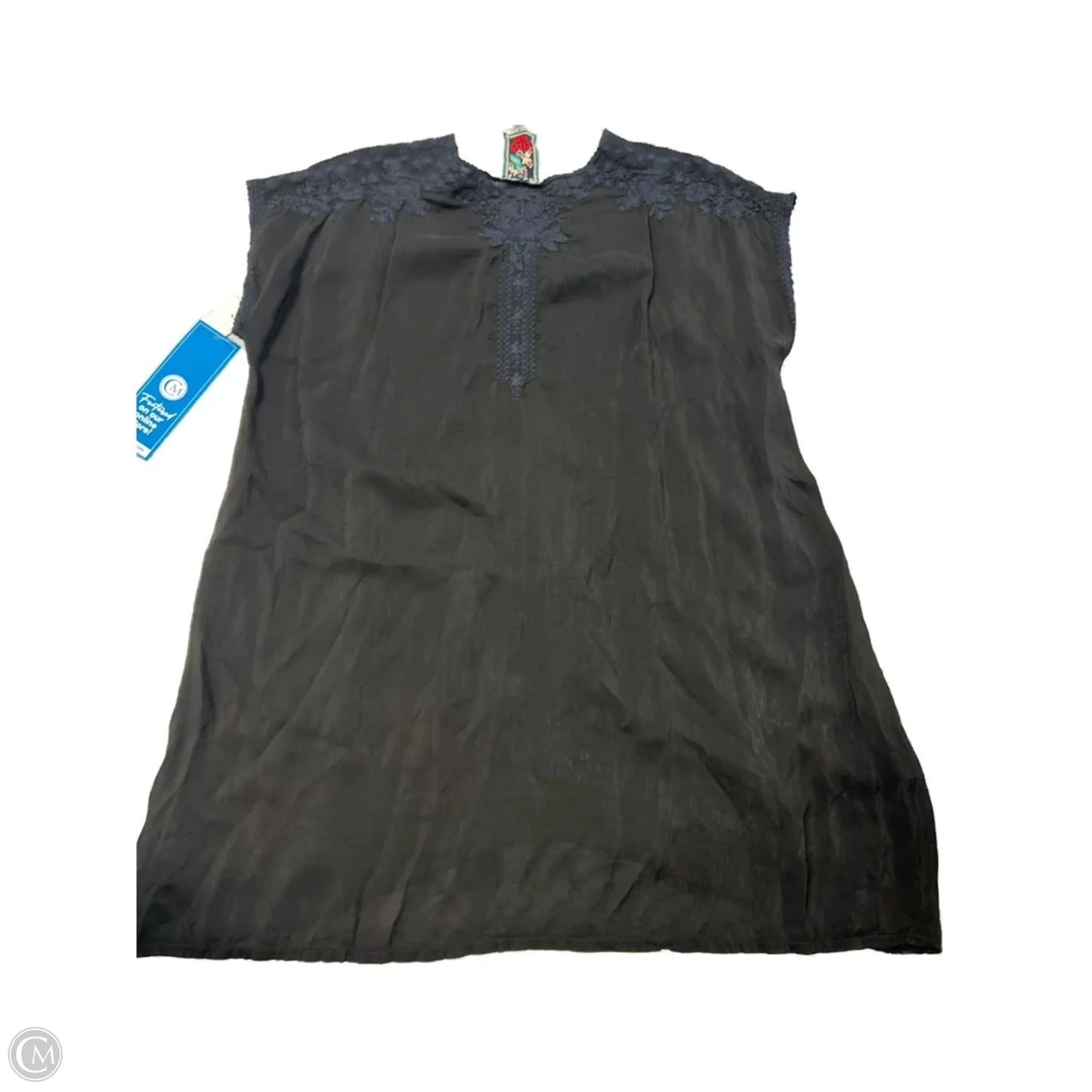 Top Short Sleeve By Johnny Was In Black, Size: Xl