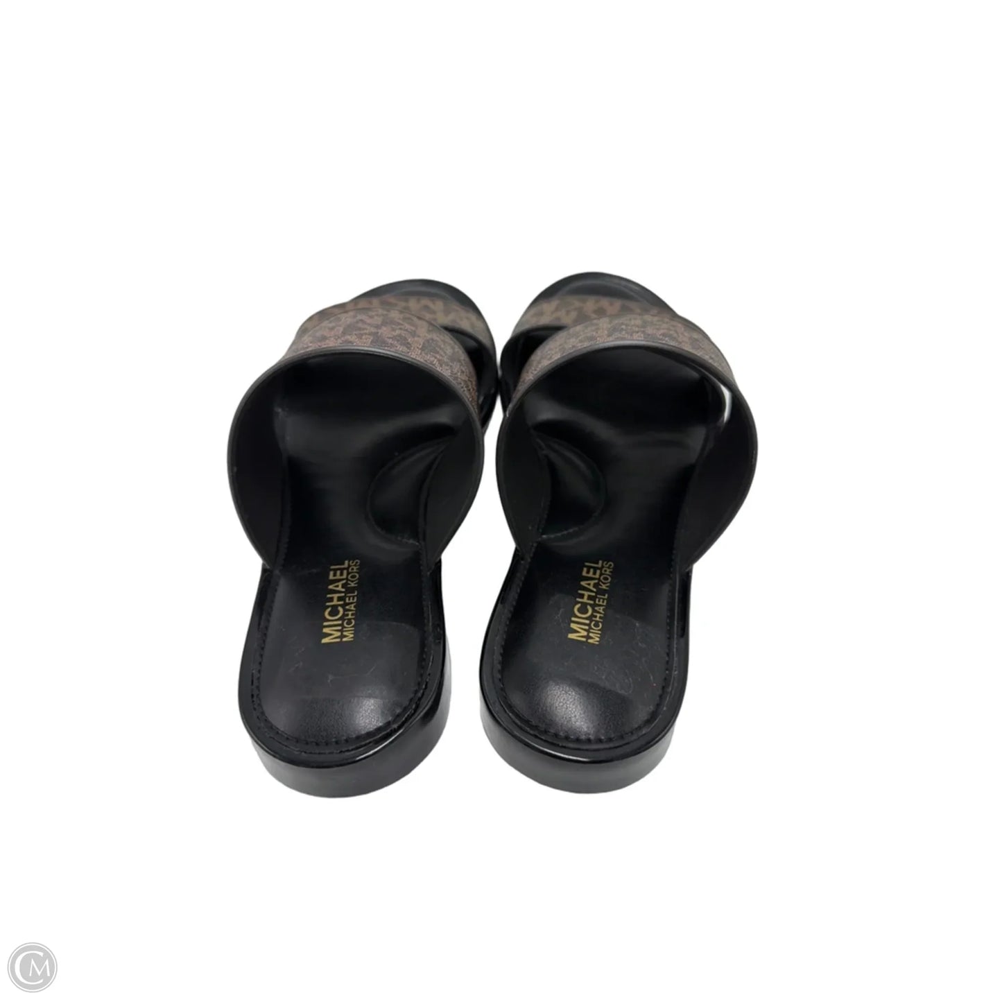Sandals Designer By Michael Kors In Black & Brown, Size: 5