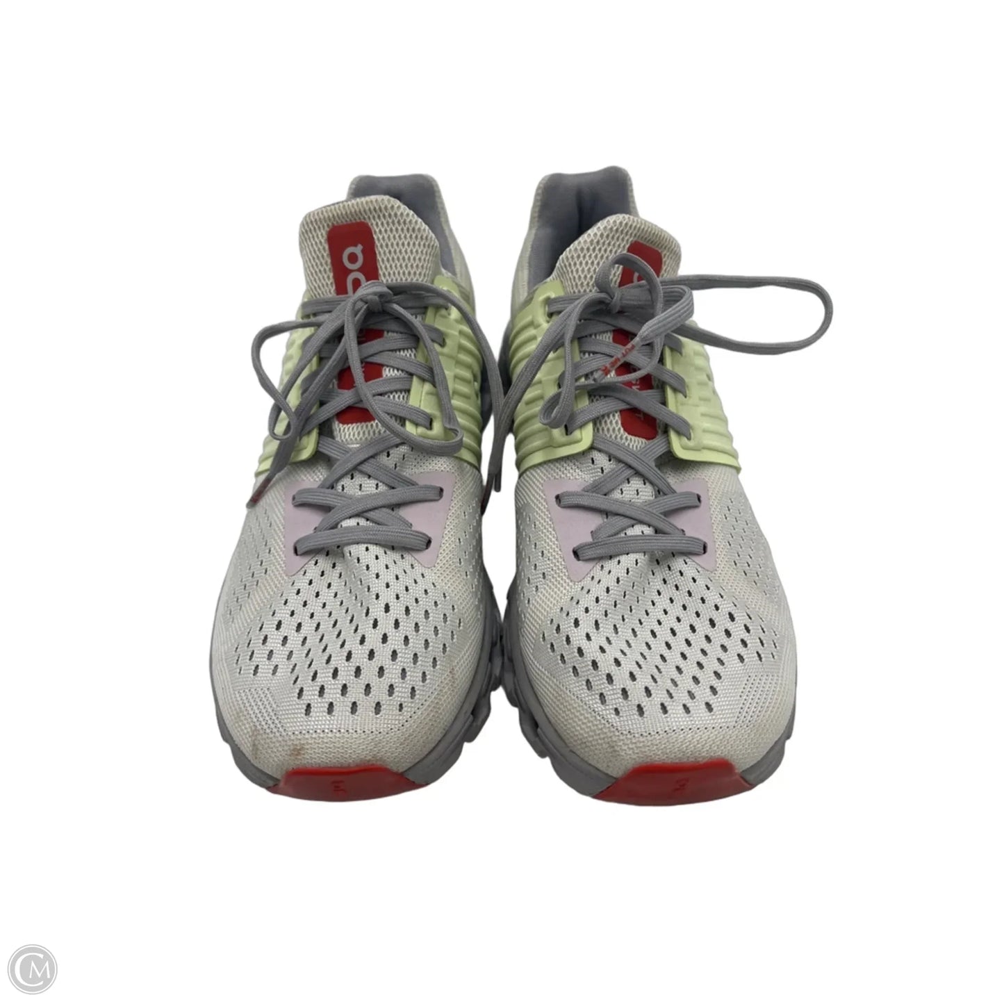 Shoes Athletic By ON Cloud In Green & Grey, Size: 10