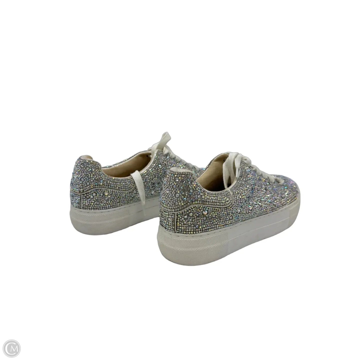 Shoes Sneakers By Betsey Johnson In Silver, Size: 7.5