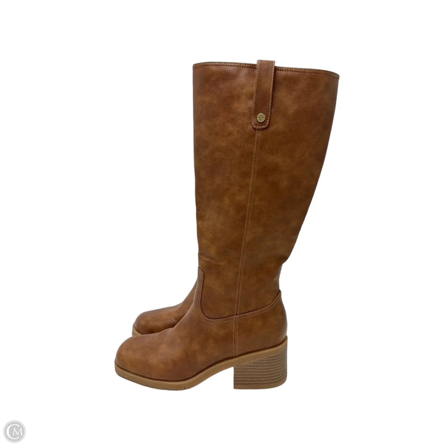 Boots Knee Heels By Dr Scholls In Brown, Size: 9