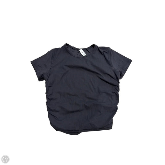 Athletic Top Short Sleeve By Lululemon In Black, Size: M