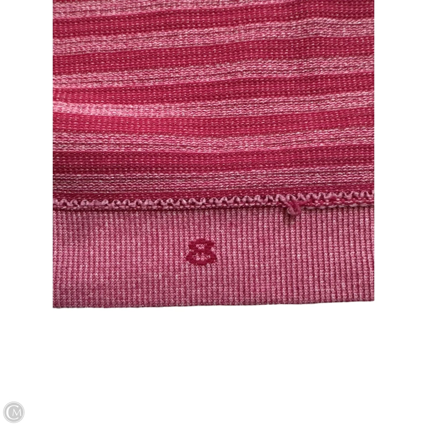 Athletic Top Long Sleeve Collar By Lululemon In Pink, Size: M